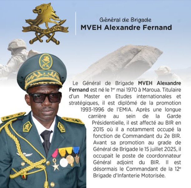 Biographie express du Général de Brigade MVEH Alexandre Fernand