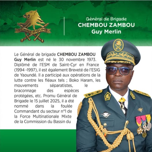 Biographie du Général de Brigade CHEMBOU ZAMBOU Guy Merlin