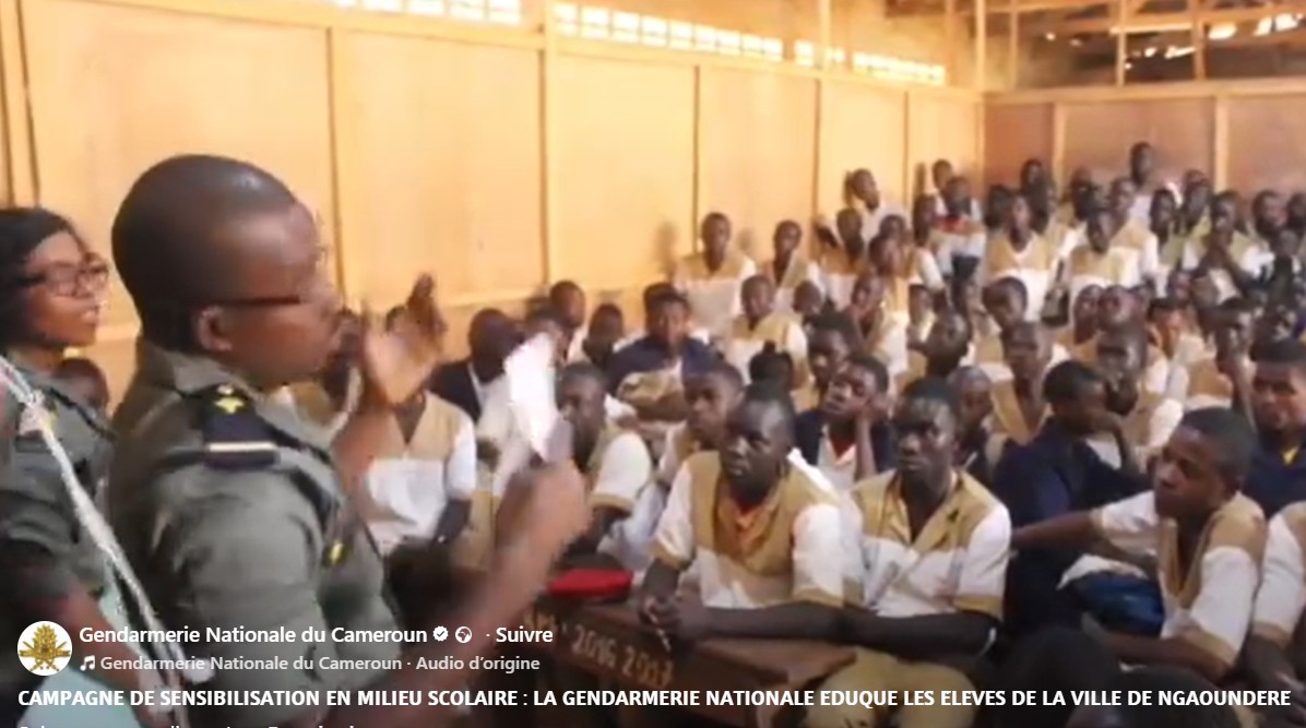 CAMPAGNE DE SENSIBILISATION EN MILIEU SCOLAIRE : LA GENDARMERIE NATIONALE EDUQUE LES ELEVES DE LA VILLE DE NGAOUNDERE