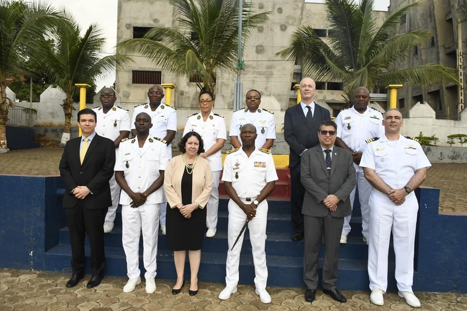 A delegation led by His Excellency the Brazilian Ambassador to Cameroon, on a working visit to the Navy Staff.