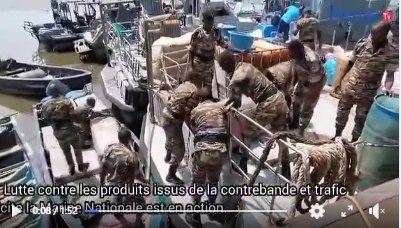“Proxima TV reports on the seizure of contraband medicines at sea by the Douala Naval Base on 24 April 2024”