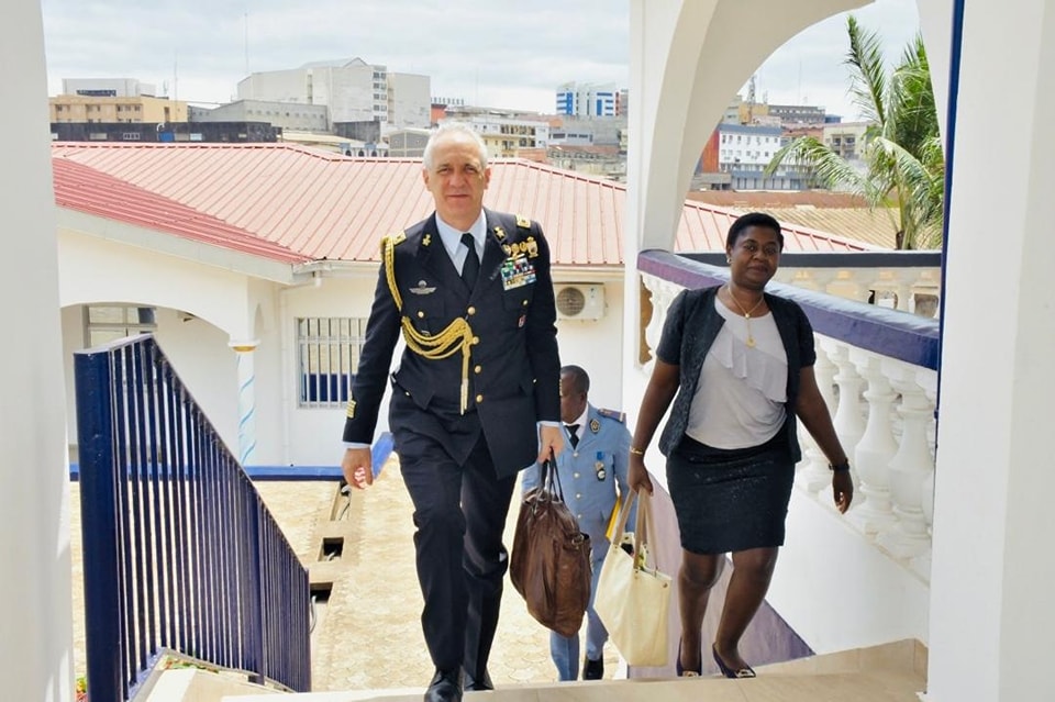 ‘Working visit by the Italian Defence Attaché Colonel to Cameroon, to the Navy Staff’