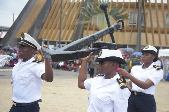 Ceremony to present the  Cameroon Navy’s standard to 163 naval officers from the 2022 contingent.