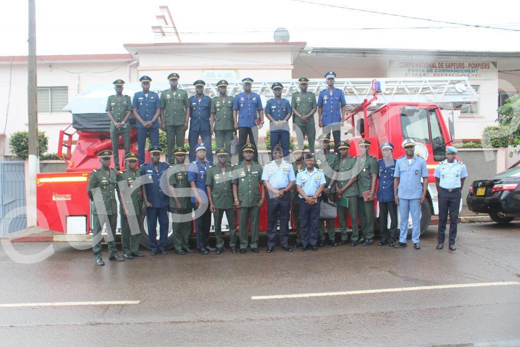 Audience granted to the delegation of the War College of Senegal at the Command Post of the National Fire Brigade. National de Sapeurs-Pompiers.