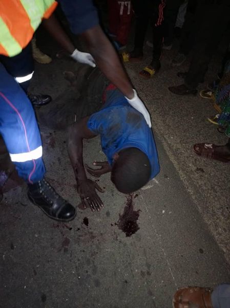 Secours routier, quartier Frolina à Maroua.