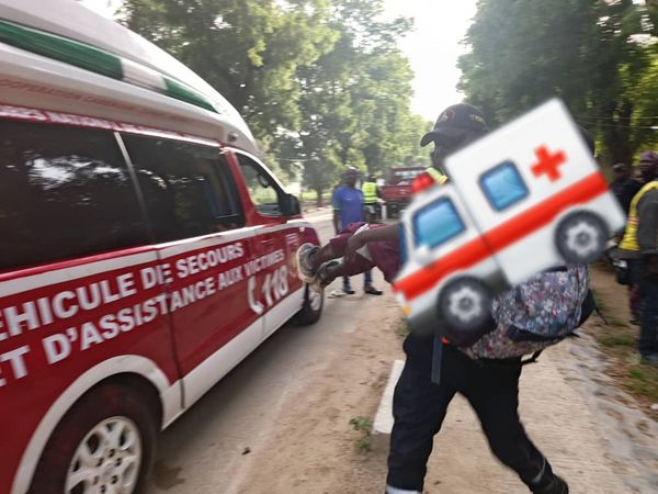 Secours routier, quartier Domayo à Maroua.