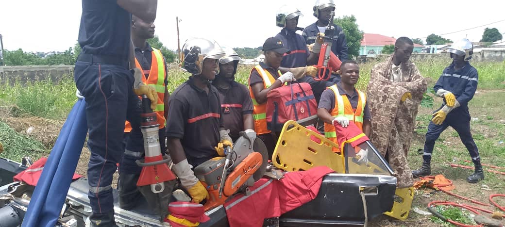 Refresher course in roadside rescue for personnel of the 301st Garoua Fire Company