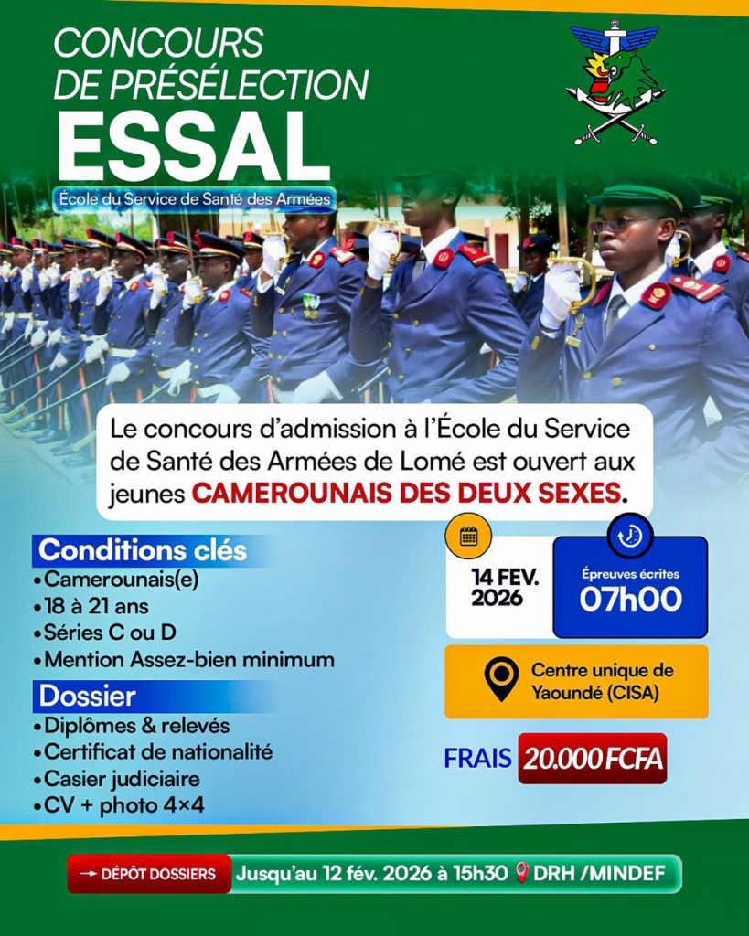 CONCOURS DE PRESELECTION ESSAL : 14 février 2026