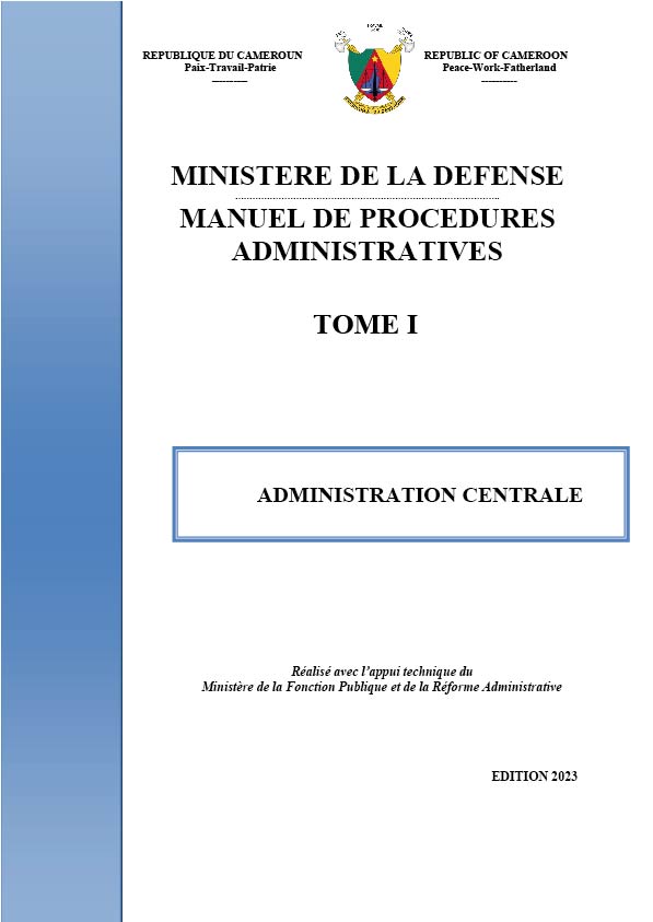 TOME 1 MPA ADMINISTRATION CENTRALE MINDEF