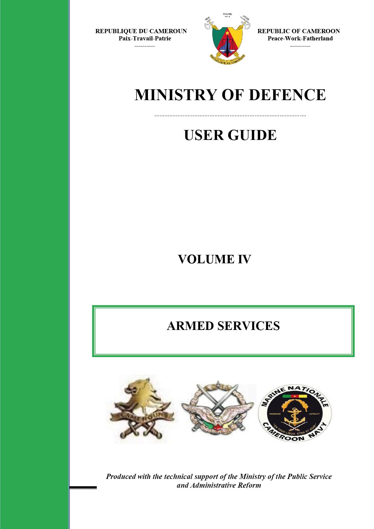 USER GUIDE ARMED SERVICES VOLUME IV