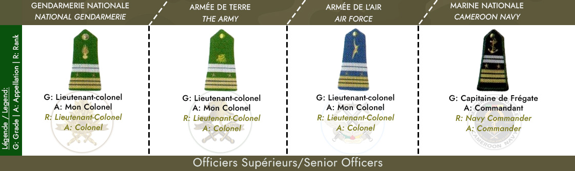 Officiers Supérieurs lieutenat-colonel