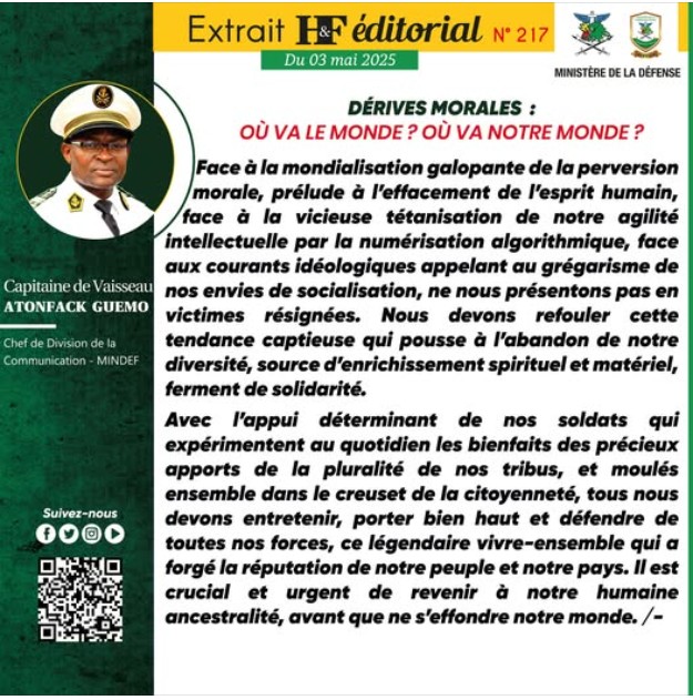 EDOTORIAL H&F SAMEDI 03 MAI 2025