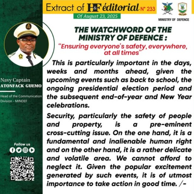 EDITORIAL OF SATURDAY 23 AUGUST 2025