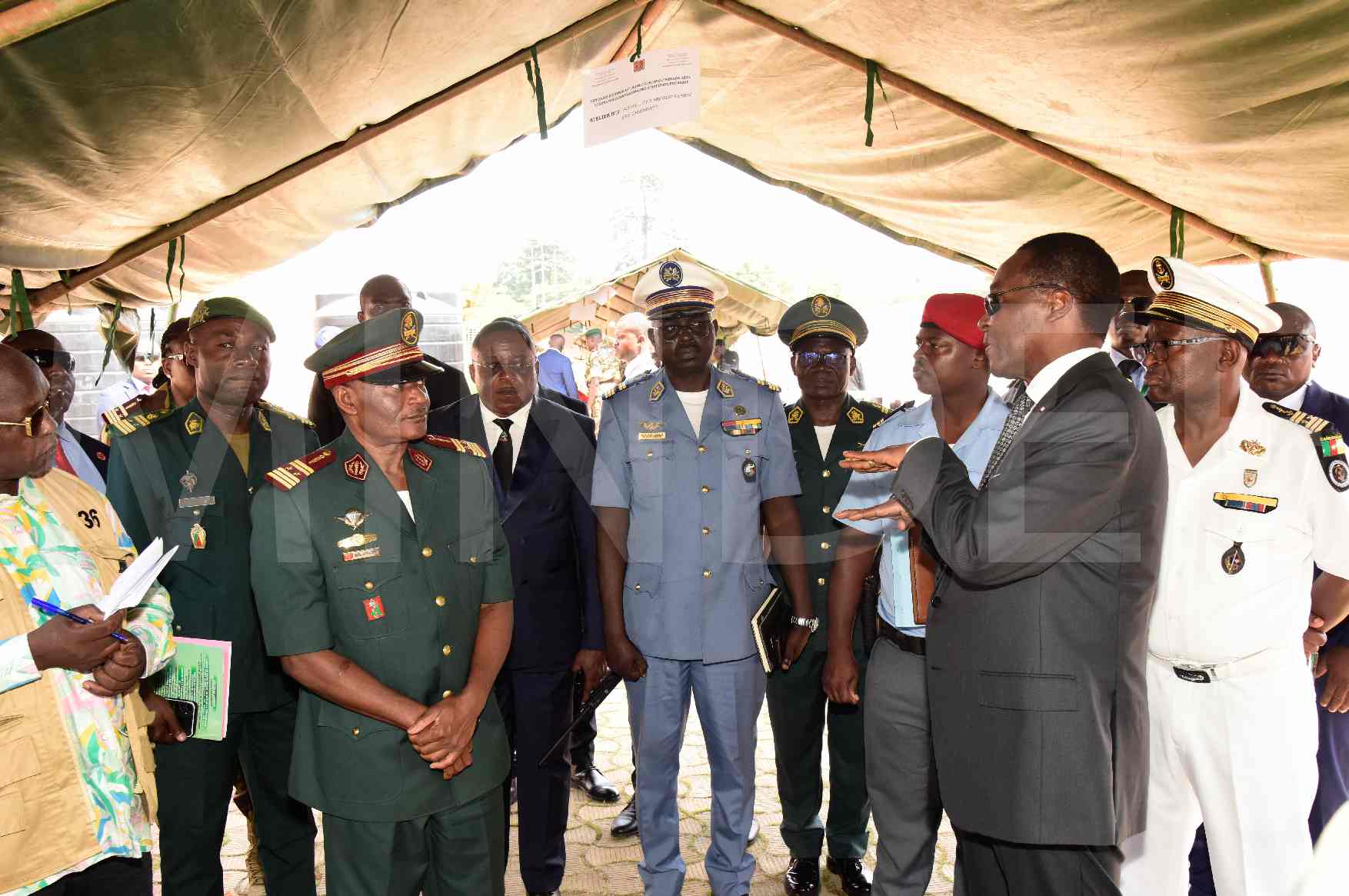 LE MINDEF EN VISITE D’INSPECTION DES ÉPREUVES SPORTIVES ET VISITES MÉDICALES DU CONCOURS DE L’EMIA.