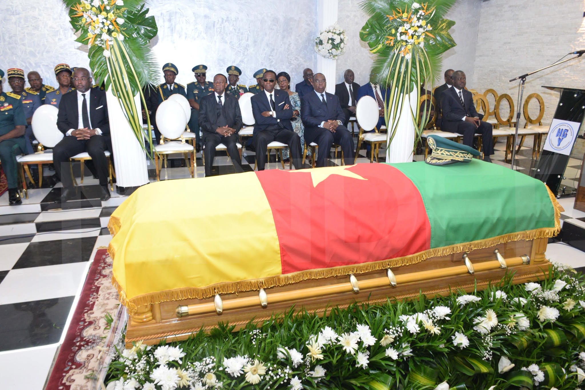 Cérémonie de mise en bière du Général de Brigade EDZO’O MVONDO Simon : L’hommage solennel des Forces de Défense à un grand serviteur de la Nation.