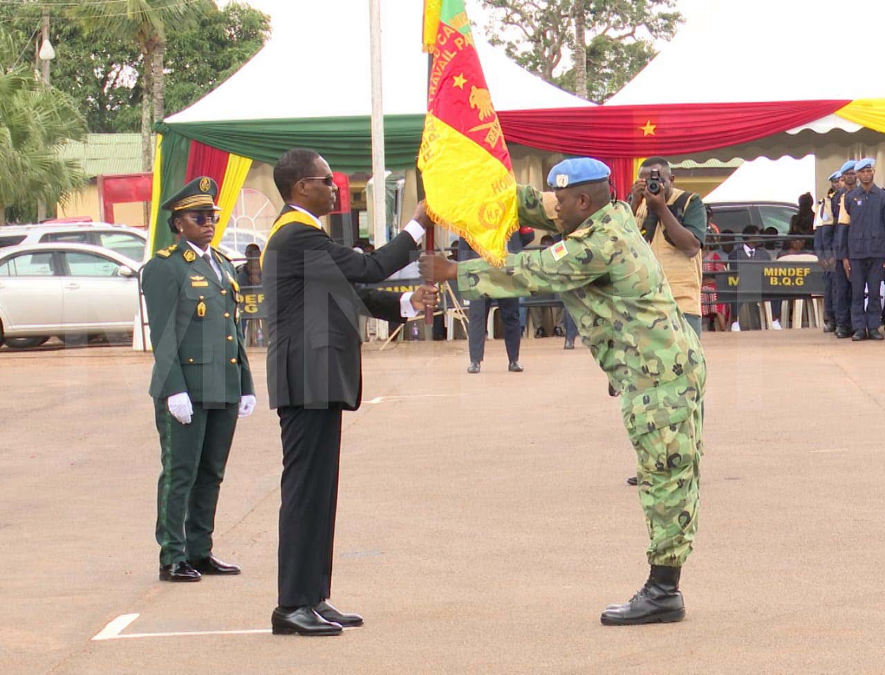 CÉRÉMONIE DE RESTITUTION DE L’ÉTENDARD DU 12e CONTINGENT CAMEROUNAIS DE LA MINUSCA